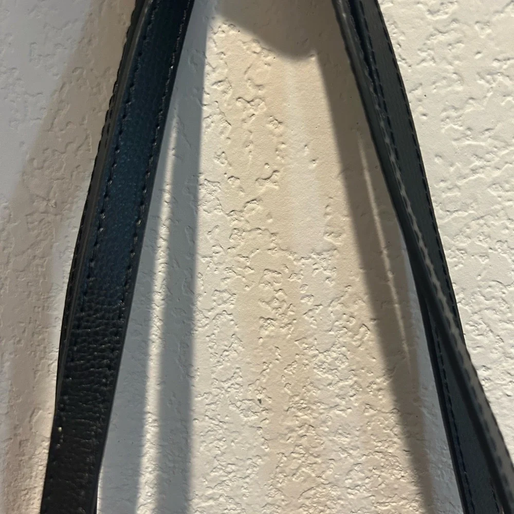 kate spade Black Pebbled Leather Tote with Spade Accent